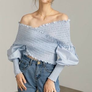 NWT J.ing Off-the-Shoulder Stretch Blue Top XS-M